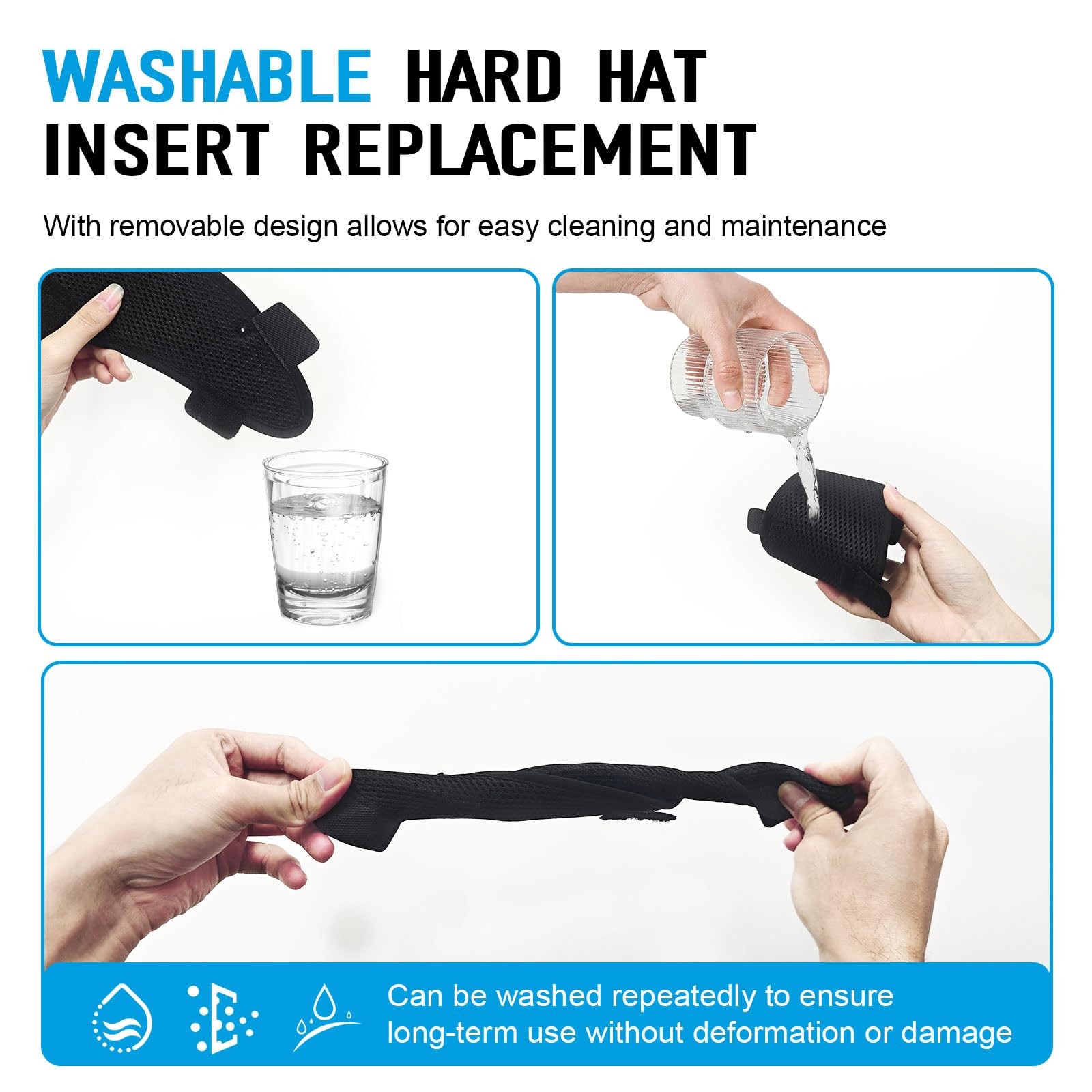 Hard Hat Sweatbands, Sweat Band for Safety Helmet, Washable Hard Hat Cooling …