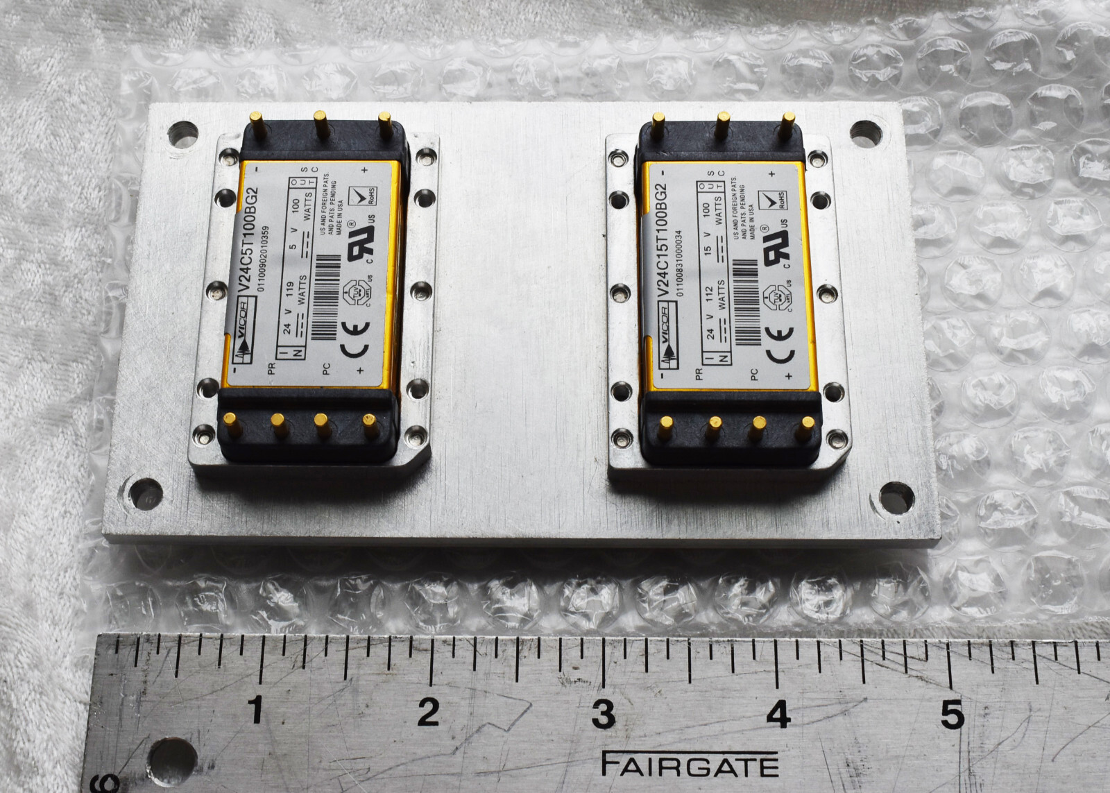 NEW (2) Vicor V24C12T100BL DC/DC Micro Converter Full Brick 24V 112W to 15V 100W