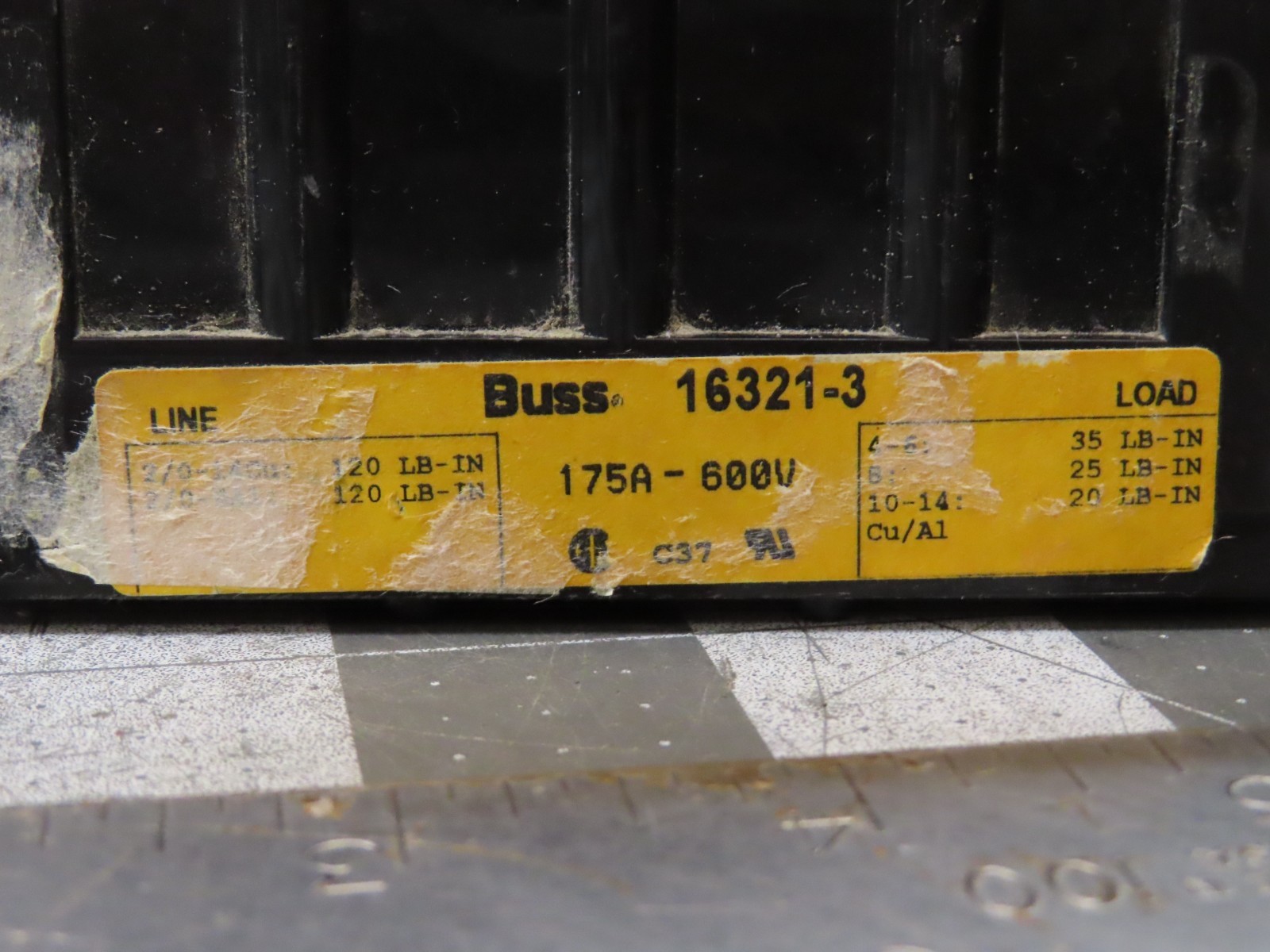 Bussmann 16321-3 Distrbution Block 175 A 600 V
