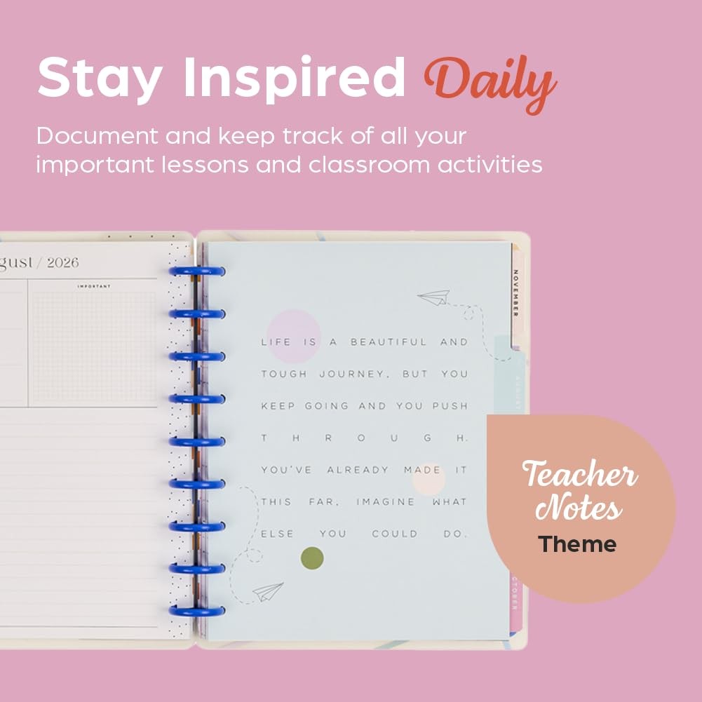 Disc Bound Planner July 2026 June 2027 Classic Size Teacher Notes 2026-2027