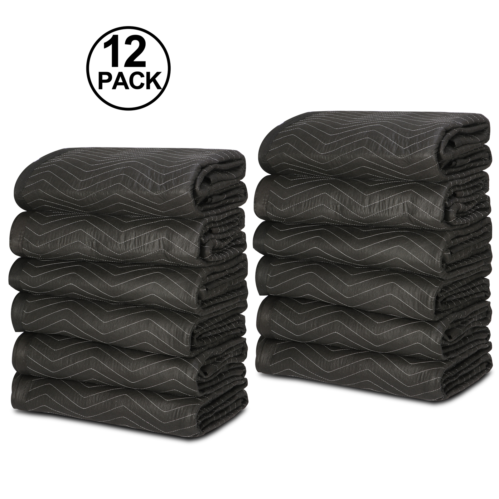 12 Heavy Duty Moving Packing Blankets Ultra Thick Pro 72″ x 80″ Furniture Pads