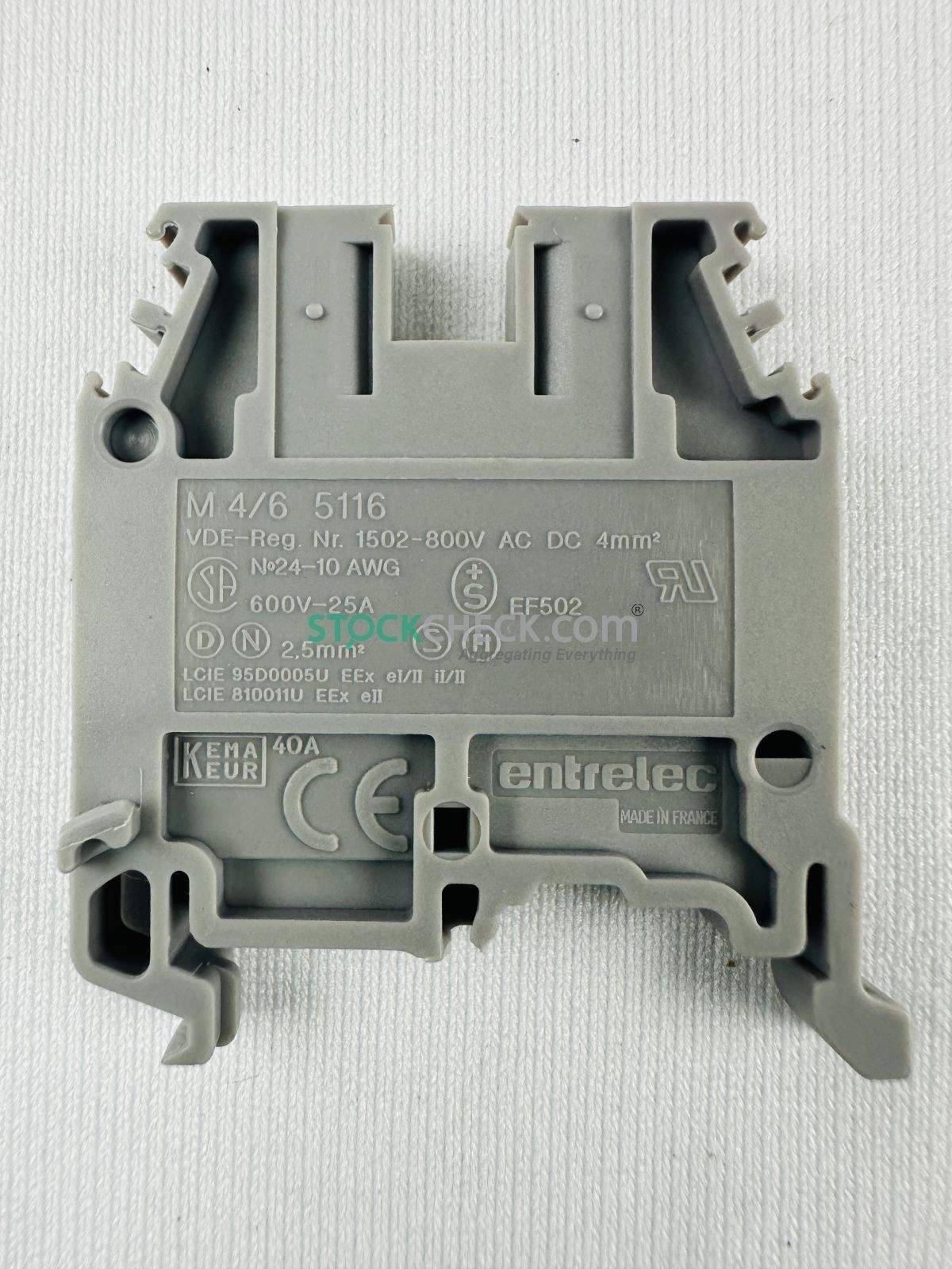 Entrelec M4/6-5116 Terminal Block – Lot of 10