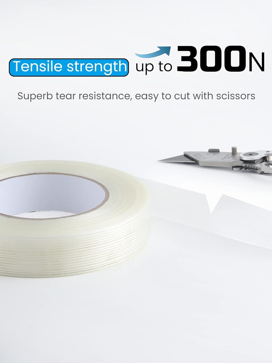 10 Rolls Filament Reinforced Strapping Fiberglass Tape 5.9 mil – 1 in. x 60 yds
