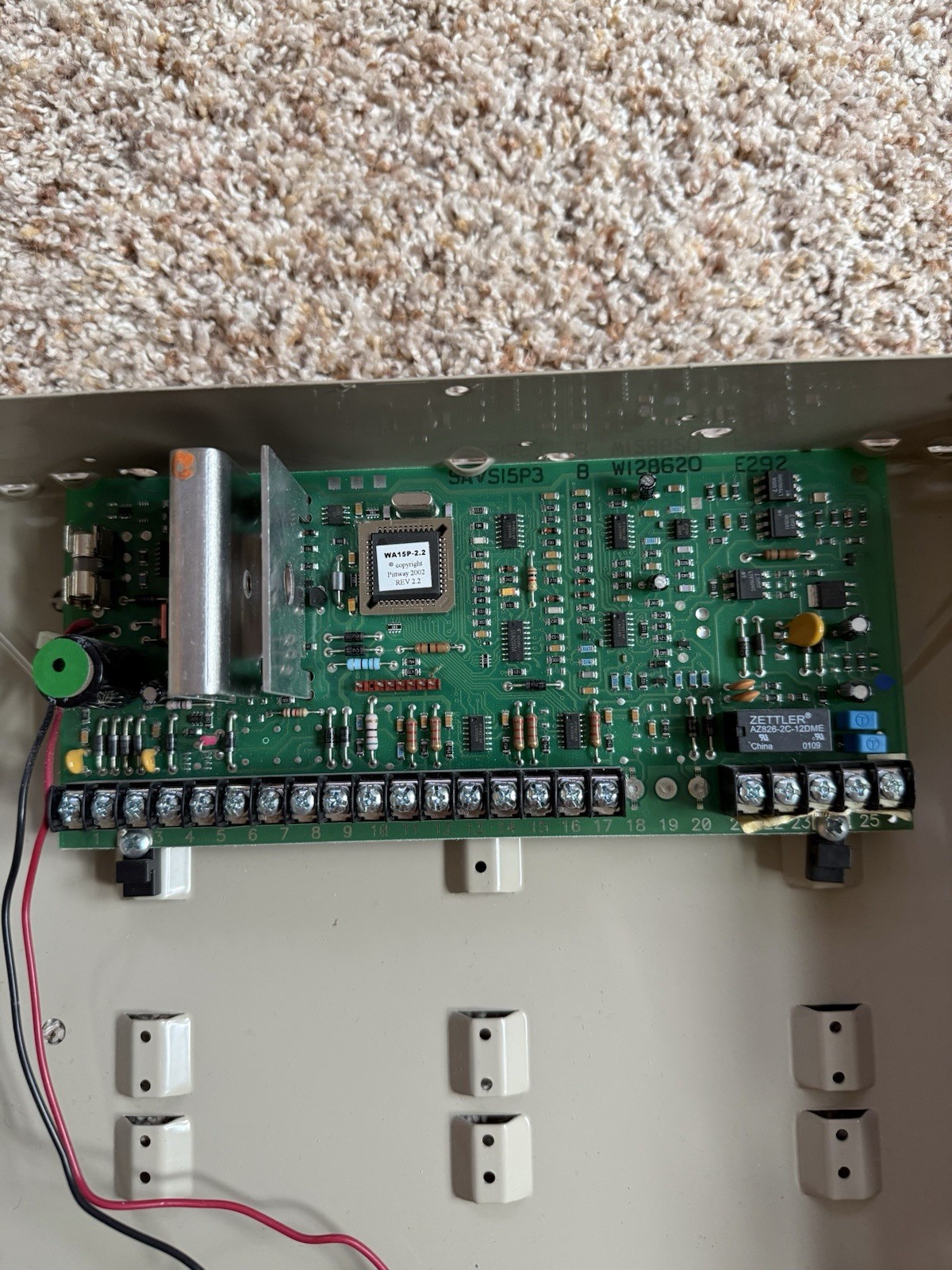 VISTA-20P/15P ADEMCO CONTROL PANEL PCB IN METAL ENCLOSURE – TAN