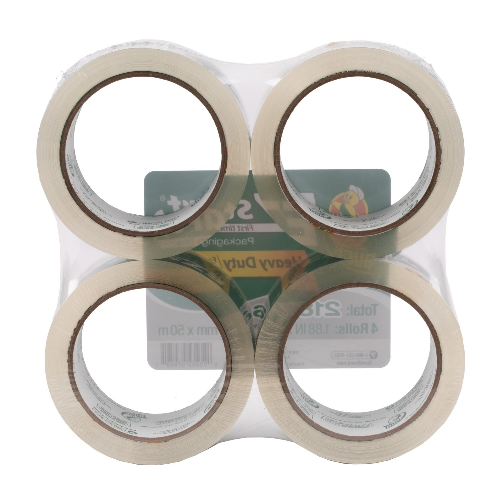 Duck EZ Start 1.88 In. X 54.6 Yd. Clear Acrylic Packing Tape, 4-Pack
