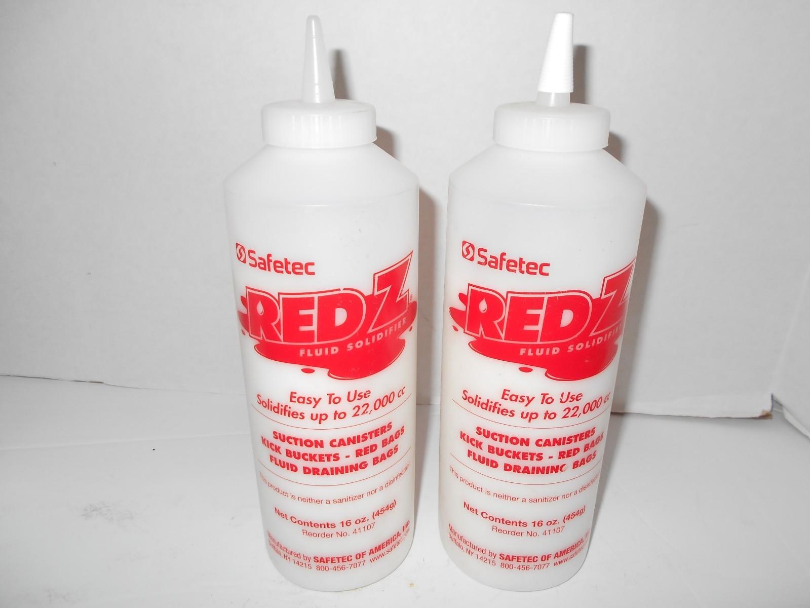 2 Red Z Fluid Control Solidifier needlenose top 16 oz Bottles 22,000cc- 2 Btls