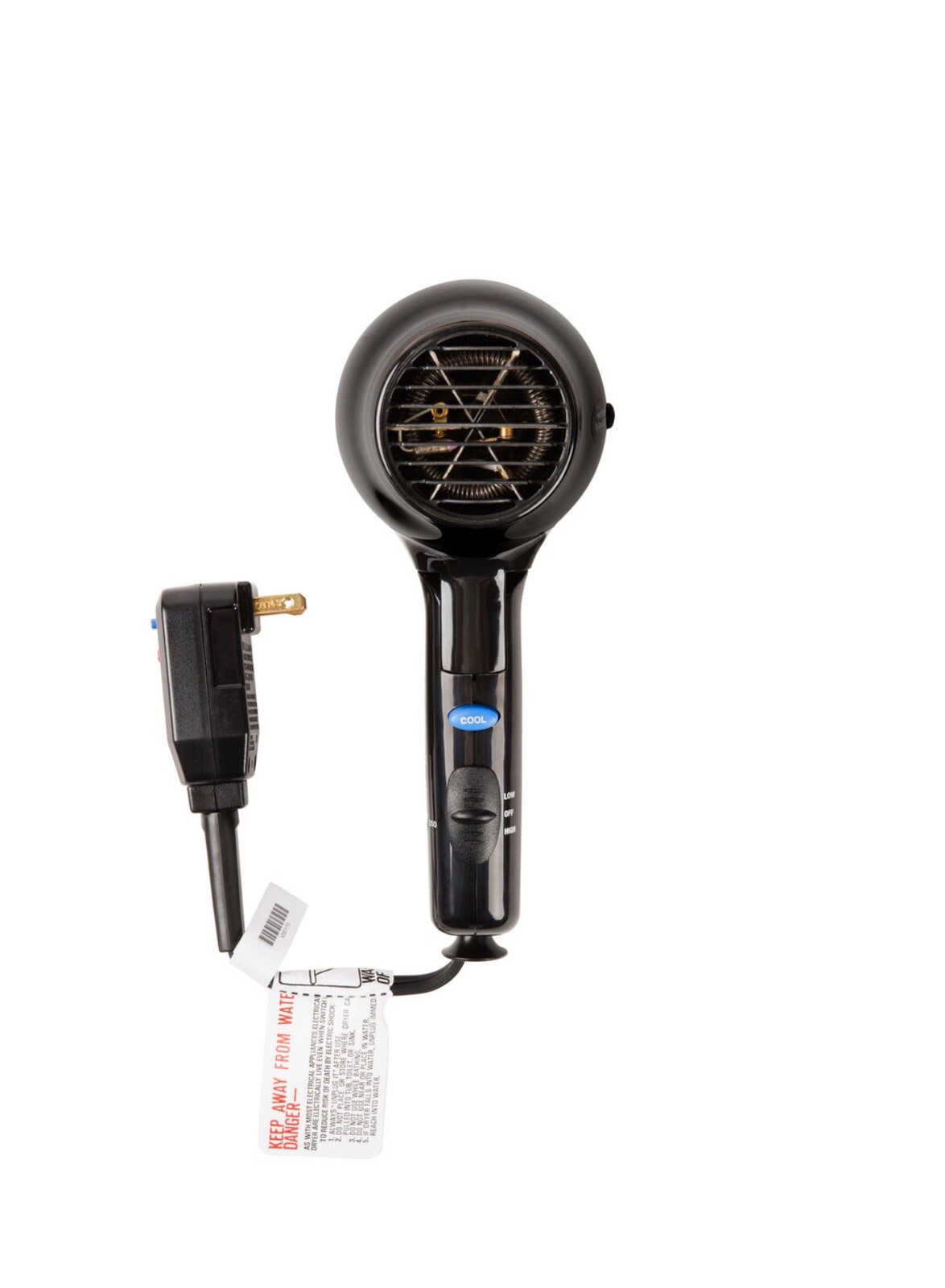 Lot of 2 CONAIR Folding Hairdryer, Handheld, Black, 1875 Watts, Ion 169BIW USA