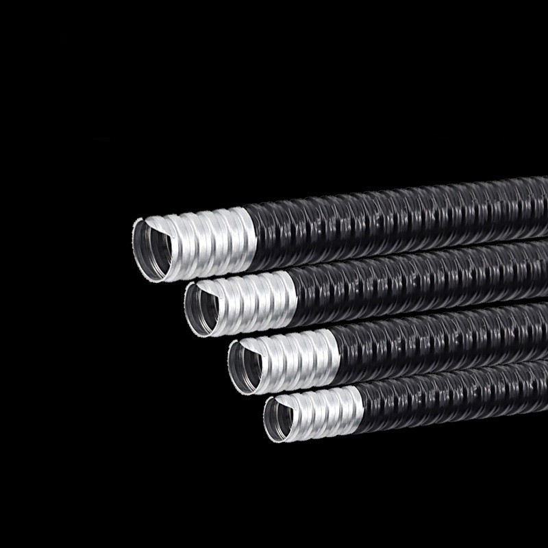Stainless Steel Metal Condui Black Flexible Conduit Tube PVC Coated Liquid-Tight