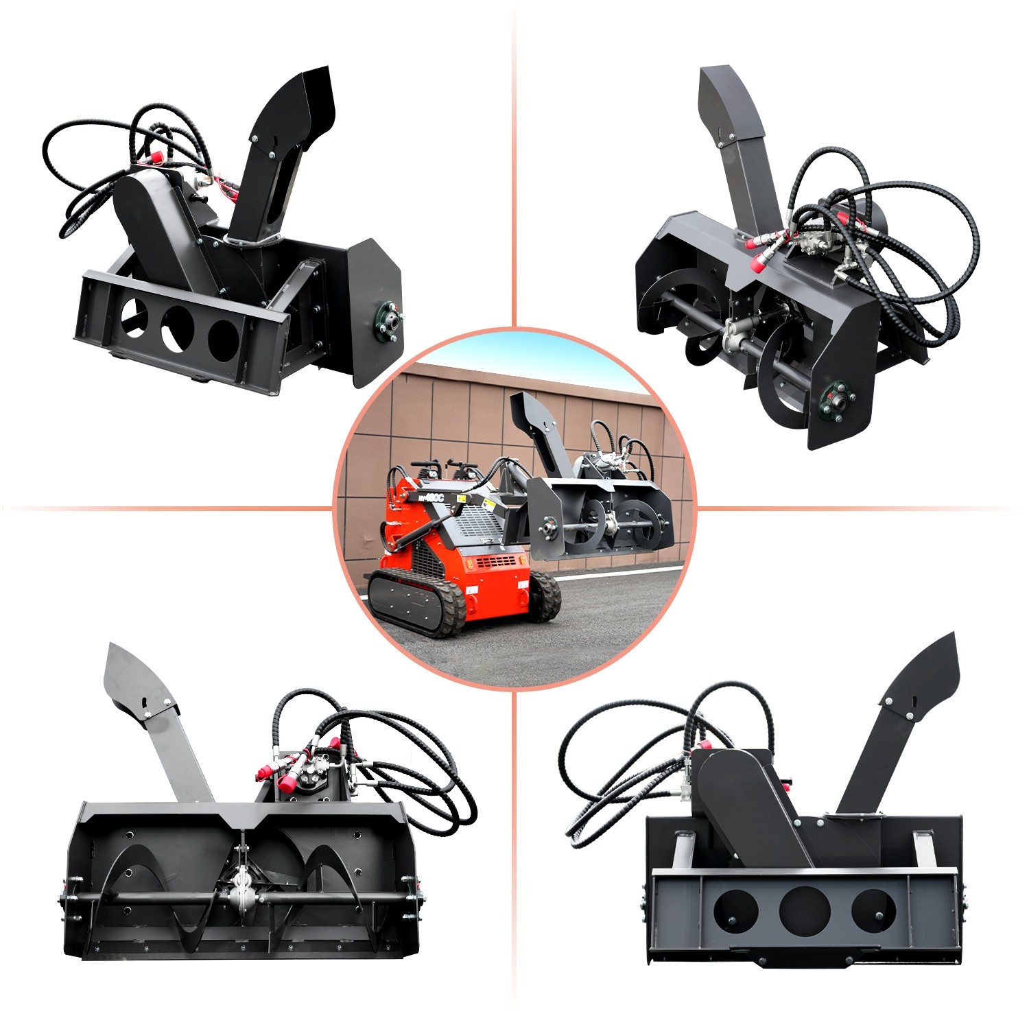 FREE SHIPPING HUAYEE Snow Blower Mini Skid Steer Loader Attachments