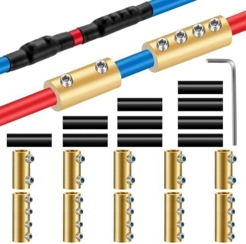 10AWG 6 8 10 Gauge Wire Connector Nut Kit 80Amp Screw Terminal Splicing Butt