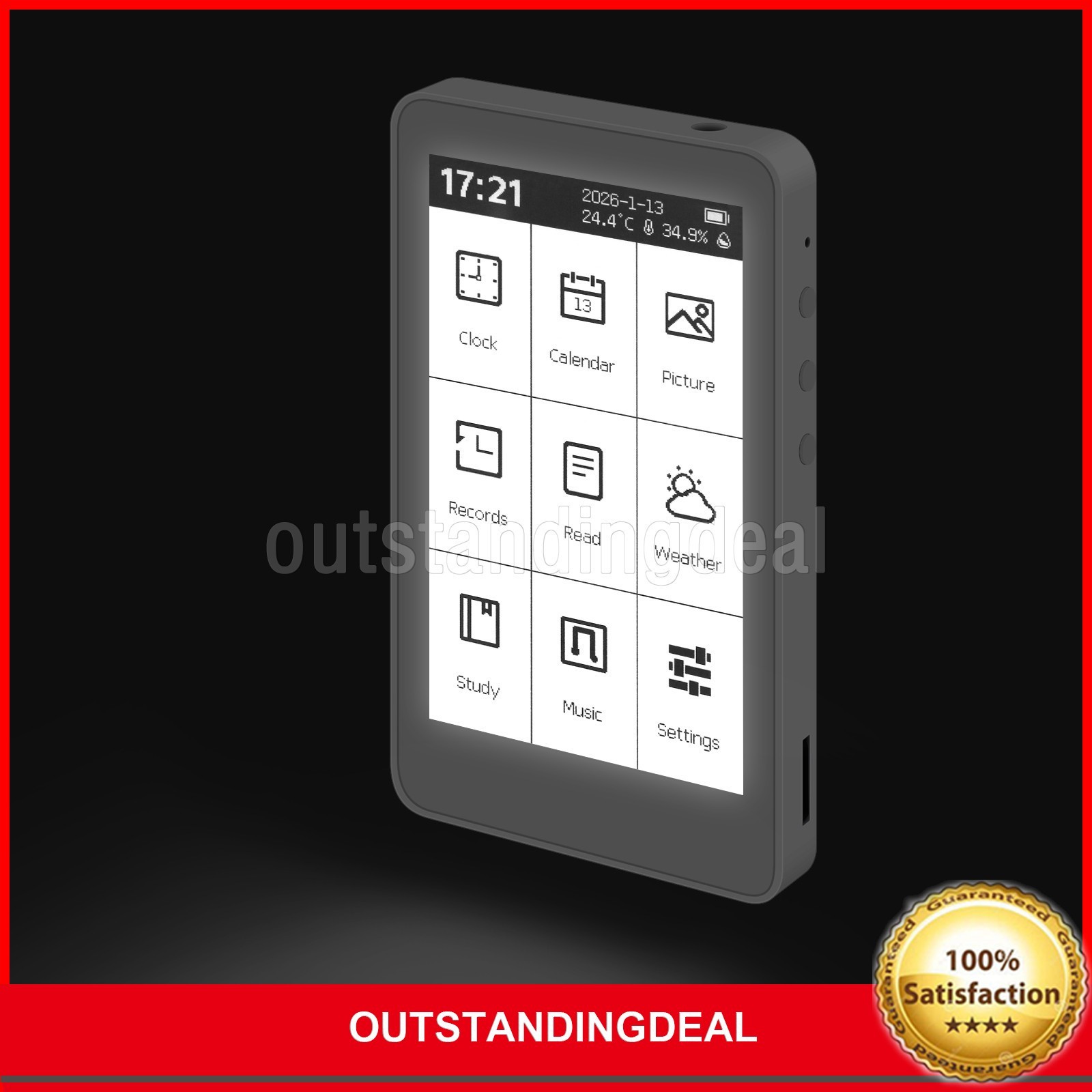 HamGeek M3 E-Book Reader 3.7-inch Touch Screen E-Paper 10-Level Adjustable ot26