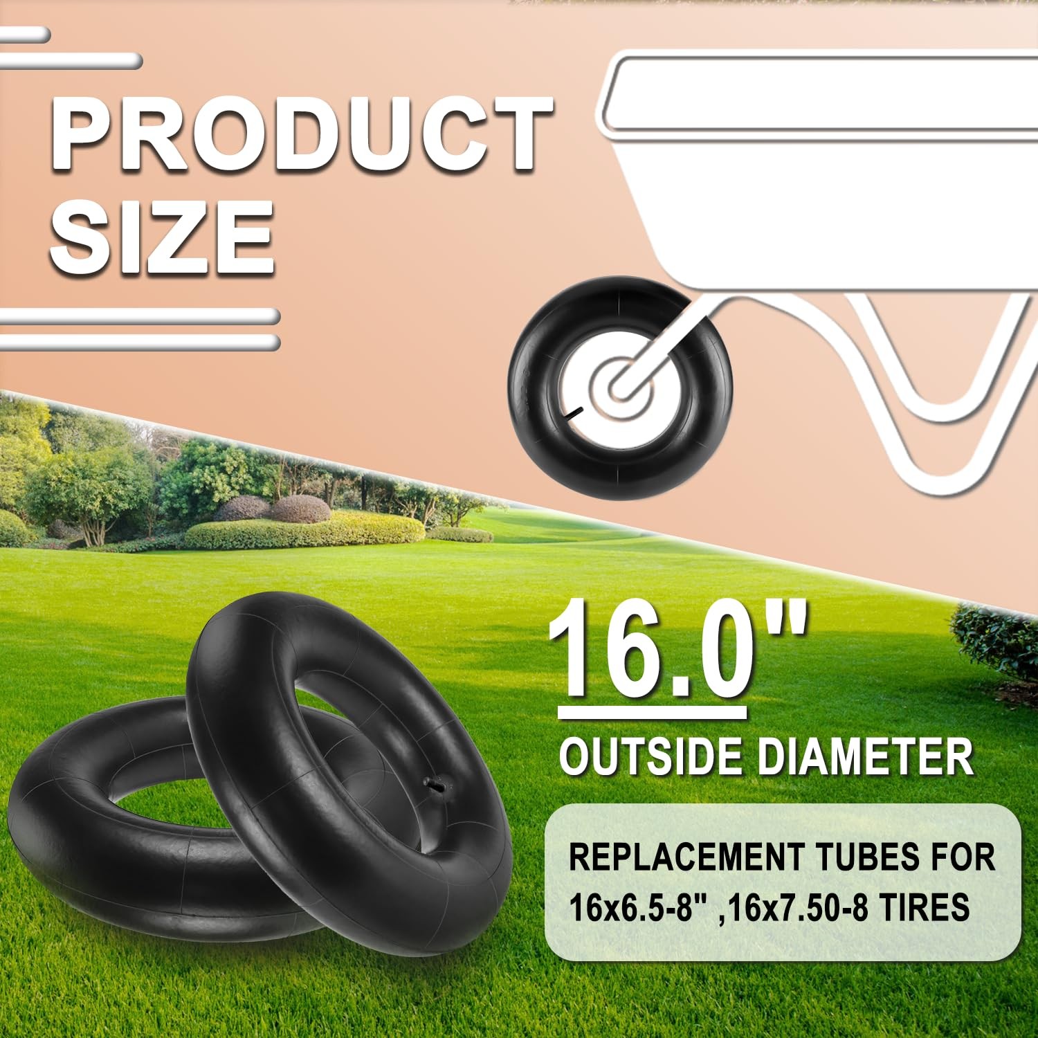 4.80/4.00-8″ Tire Inner Tubes by Cenipar For Heavy Duty 2pack