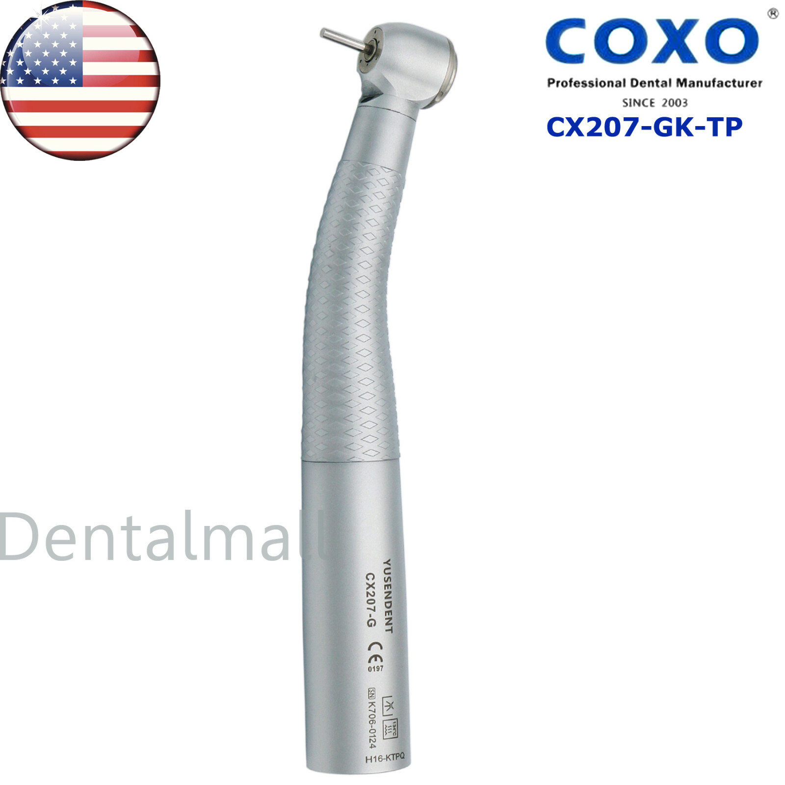 US COXO Dental LED Fiber Optic Handpiece fit Kavo Multiflex NSK Phatelus 6 Pin