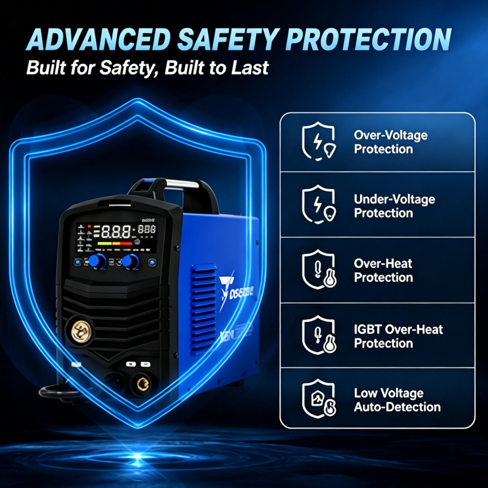 5-IN-1 270A Aluminum MIG Welder 110V/220V Gas MIG/Gasless MIG/LIFT TIG/Stick/Alu