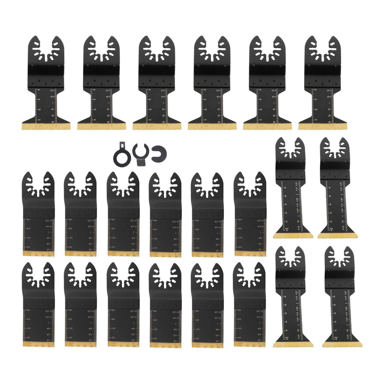 Titanium Oscillating Saw Blades Kit 22 PCS Multitool Cutting Blades for Metal