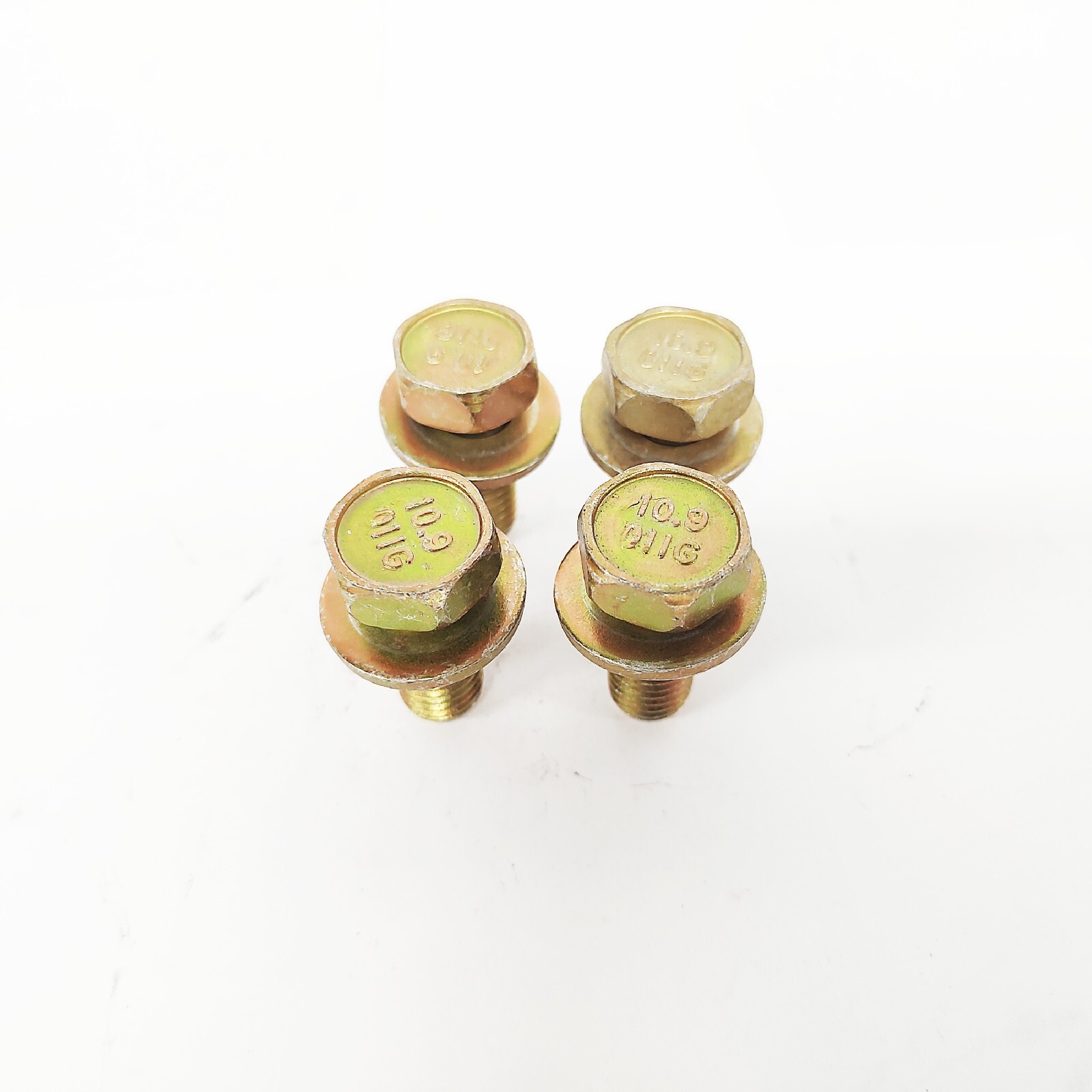 M12-1.75 X 30mm, 4037 Alloy Class 10.9 Sems DIN 933, Yellow Zinc Bolts, 275-QTY