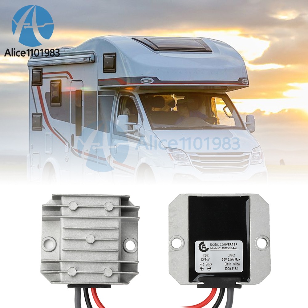 DC 12V24V to DC 30V 3.5A Power Cord Converter Boost Conversion Module Waterproof