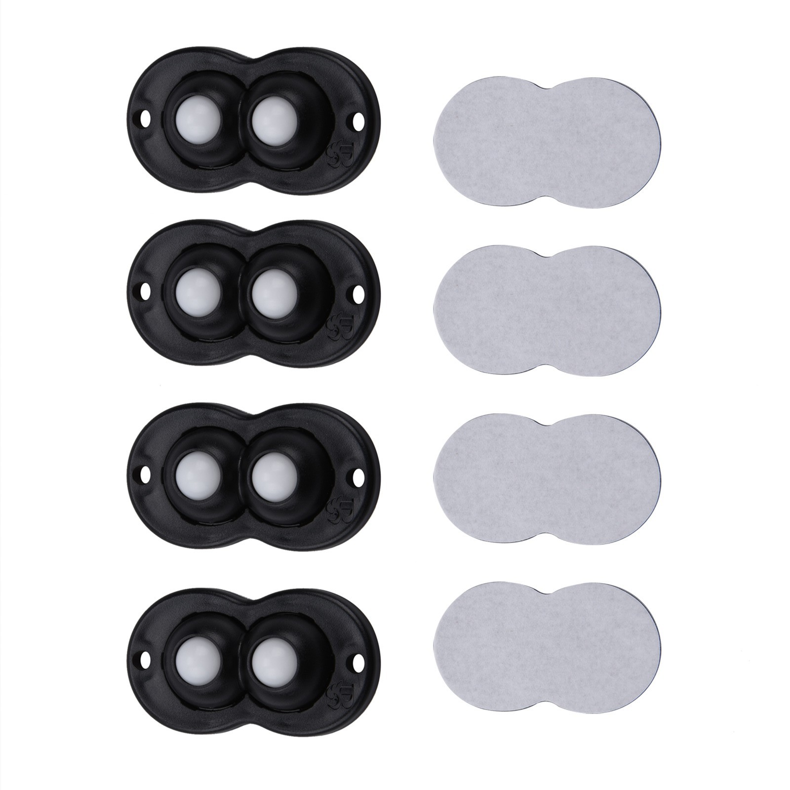 4PCS/Pack Self Adhesive Caster Mini Swivel Wheels Ball Pulley For Storage Box