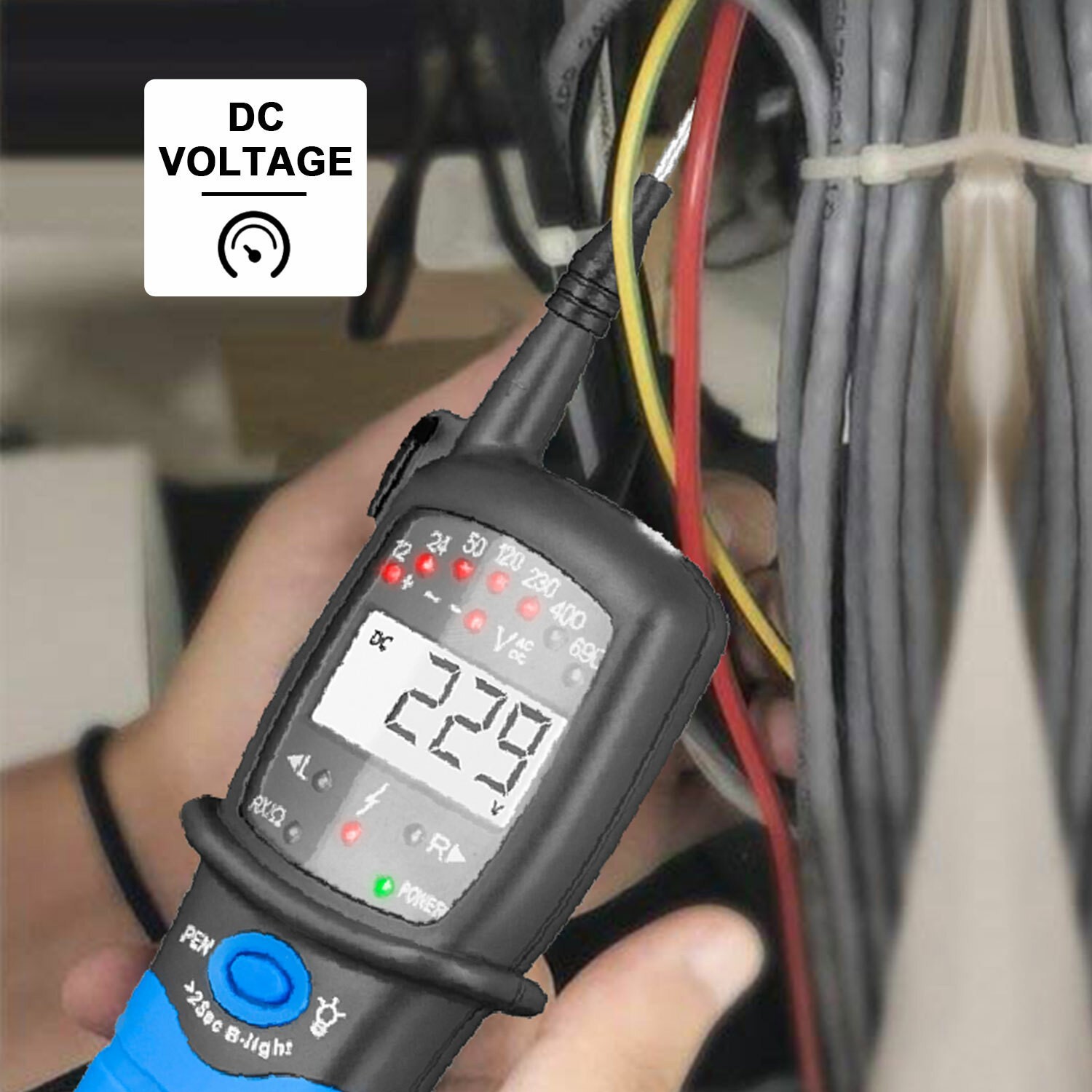 3 Phase Rotation Tester Sequence Meter with LEDs Buzzer Indicator Electrical Che