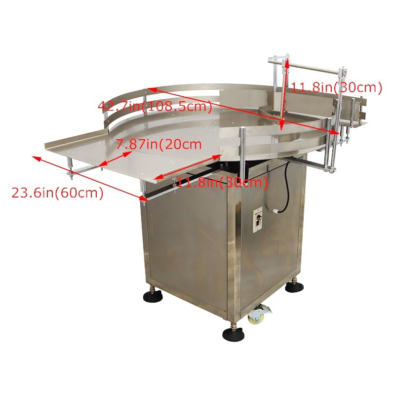 39.37″/100cm Bottle Accumulation Table Assembly Line Bottle Collecting Machine