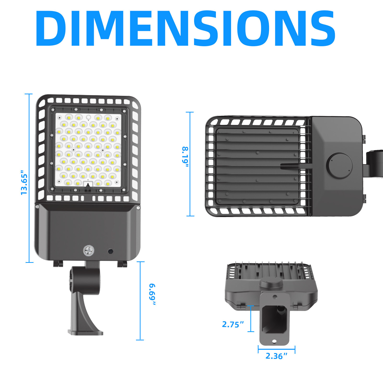 5 Years warranty IP65 parking lot 200w Roadway led shoebox & street Pole Fixture