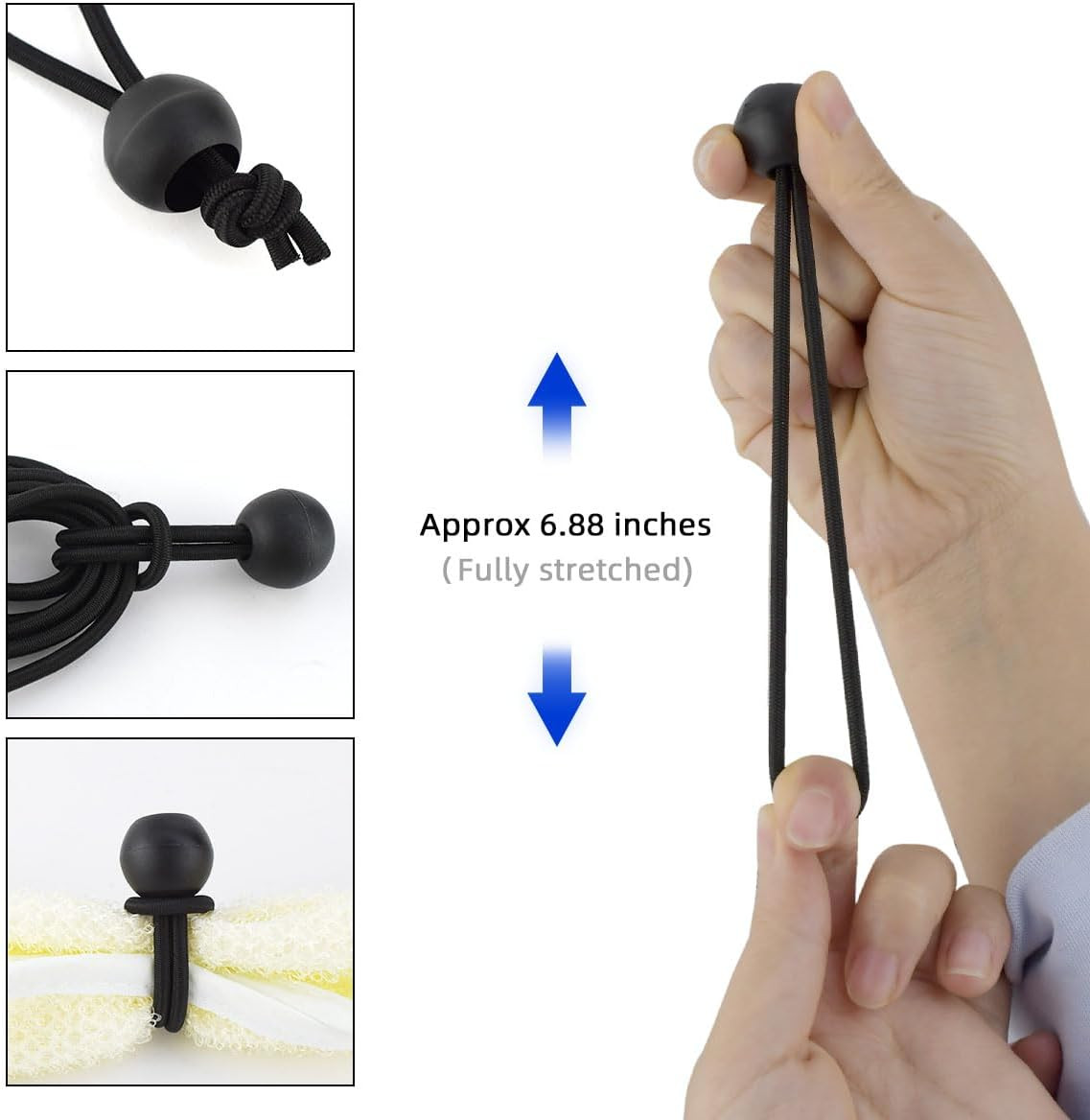 20 Pack 4″ Bungee Balls Cords with Ball Heavy Duty Elastic Tarp