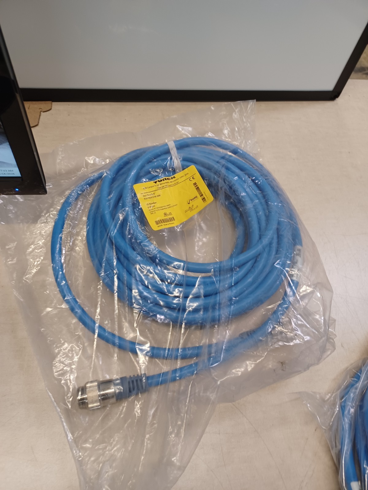 Turck RSM RKM 579B-10M Male Str to Female Str, 5 Wire, 10m