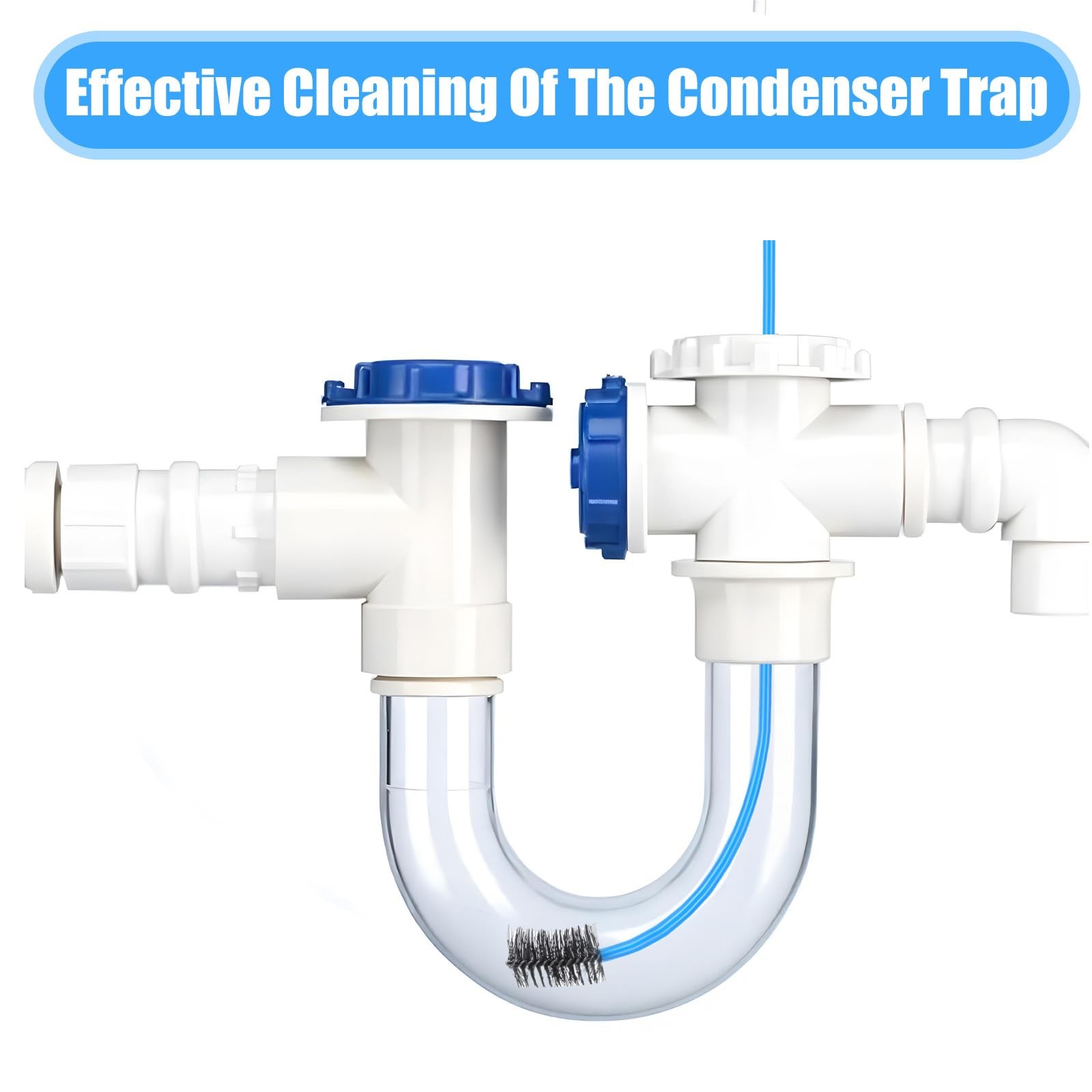3 Pcs AC Drain Line Cleaner, Pipe Cleaners Condensate Pump Brush HVAC Condens…