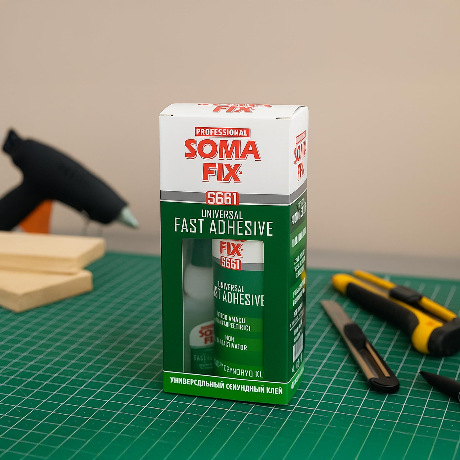 CA Glue with Activator – Super for Wood, Plastic, Glass, Metal, Clear