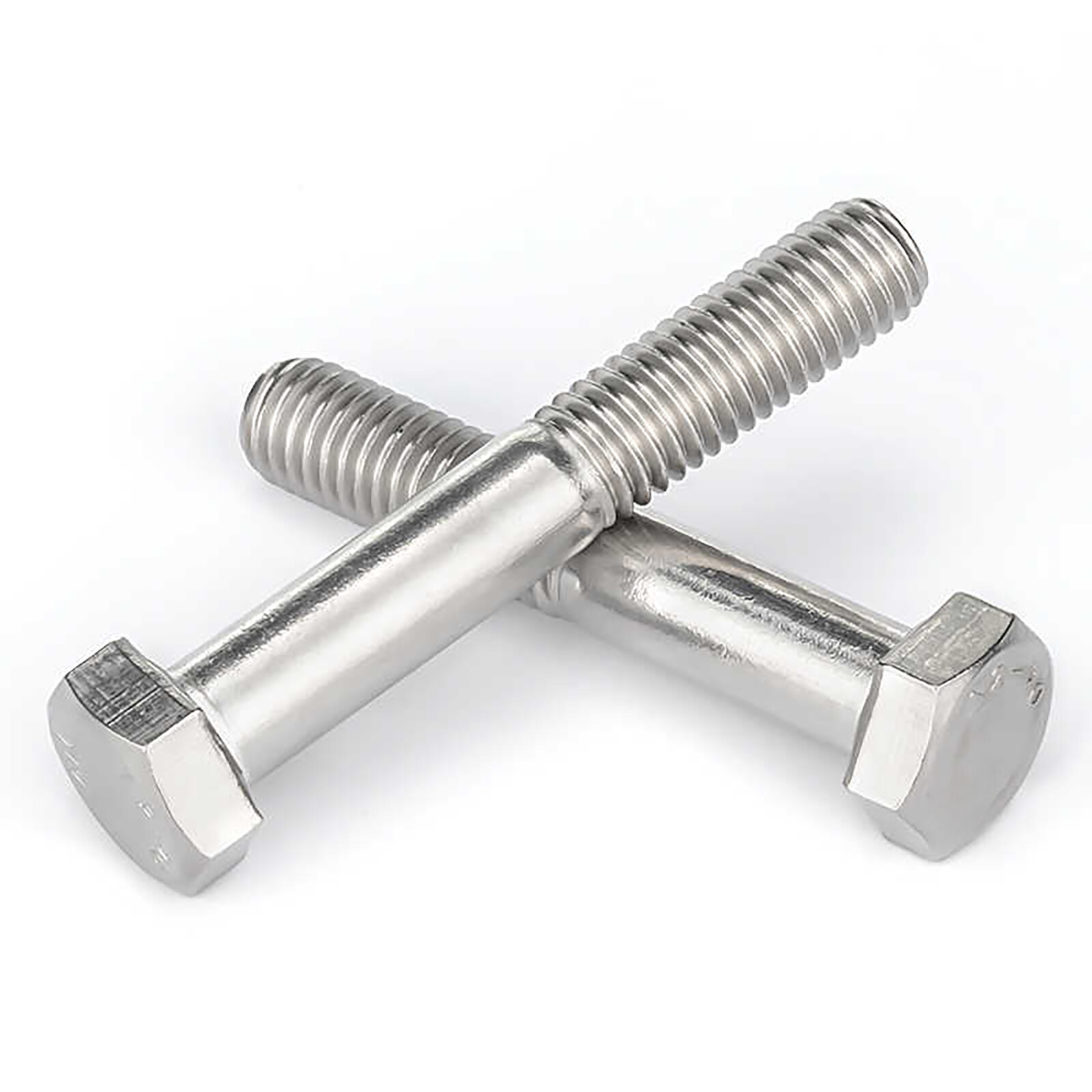 M8 Hex Cap Bolts / Screws, A2 Stainless Steel, 1.25 Coarse DIN 933 931 Tap 18-8