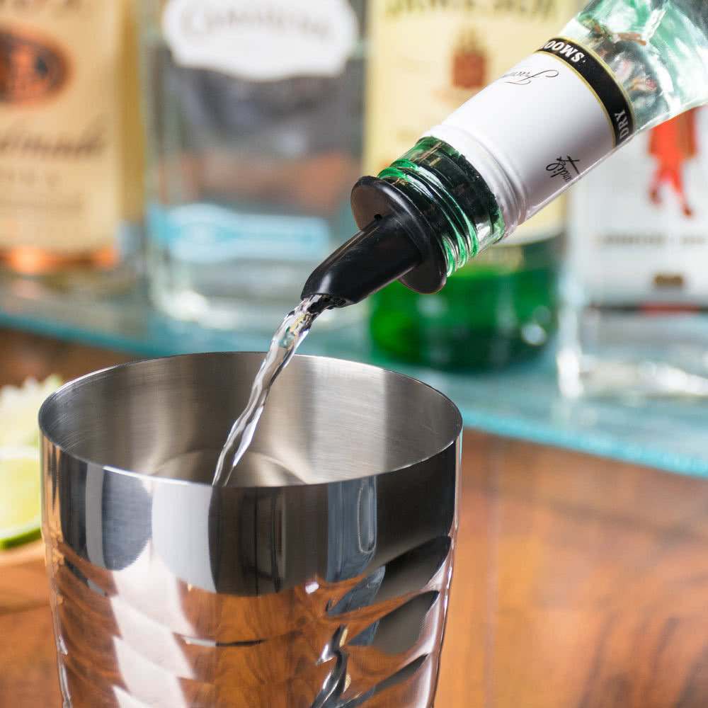 48 FREE POUR LIQUOR BAR BOTTLE POURERS BLACK FREE SHIPPING US ONLY
