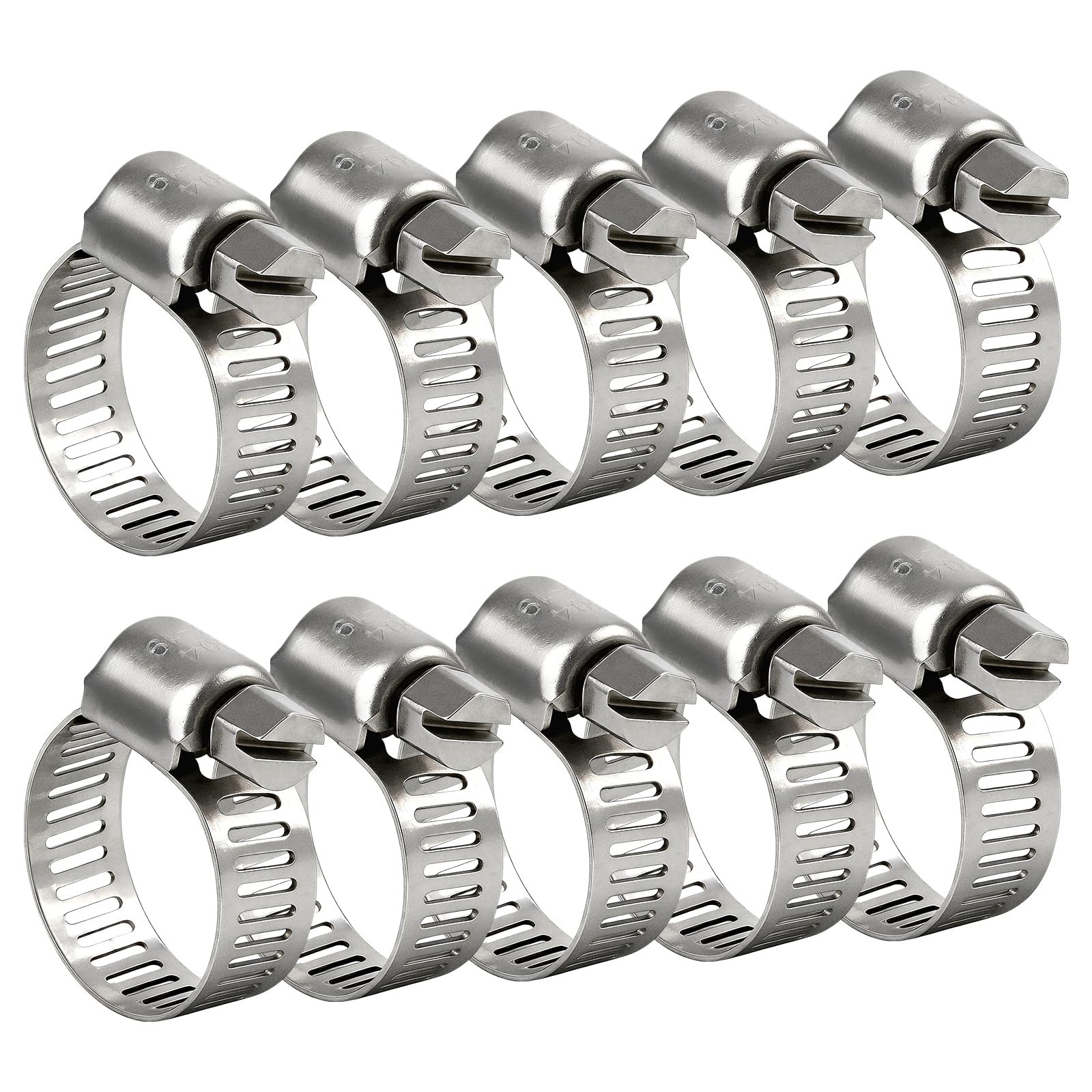 Hose Clamp 3/4 Inch, 10 Pack Stainless Steel Hose Clamps for 1/2 Inch to 3/4 …