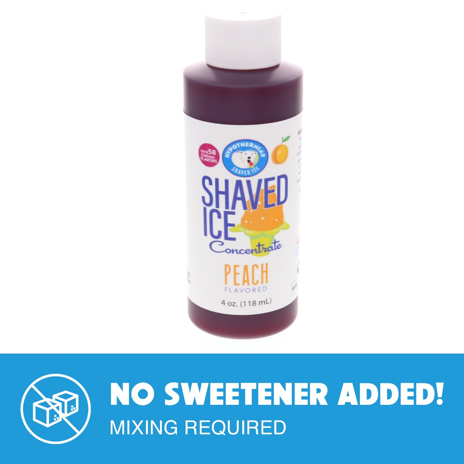 Hypothermias PEACH Flavor Syrup 🍧 Snow Cone machine Concentrate UNSWEETENED