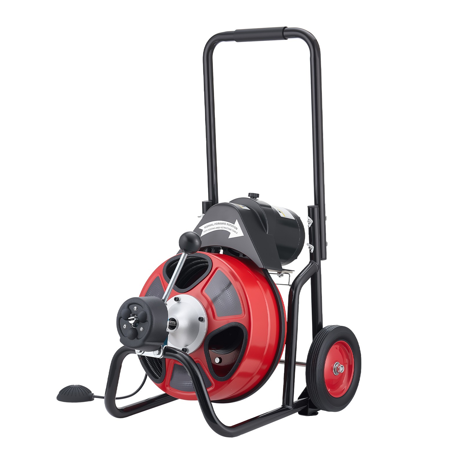 Uimoso Electric Drain Cleaning Machine with 100 FT x 1/2 In Cable and Auto Feed