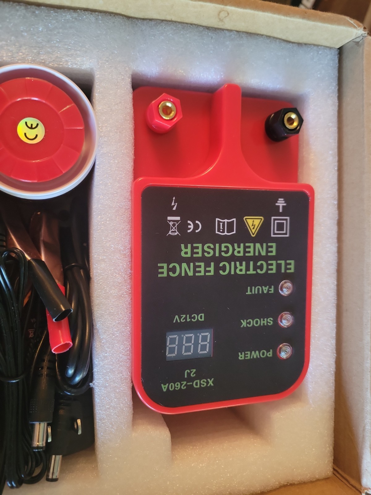 10KM Electric Fence Charger, Portable Electric Fence Energizer, 2J Waterproof…