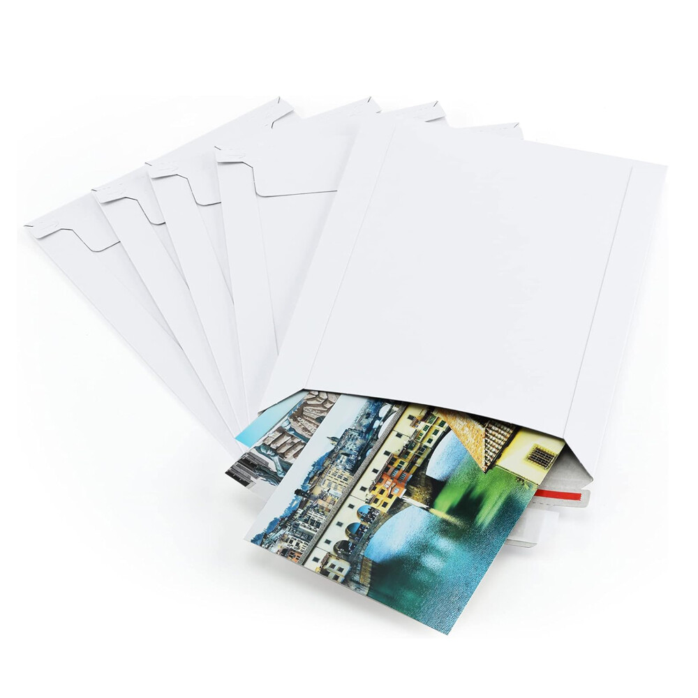 100/400 Rigid Flat Photo Mailers Document Envelopes Cardboard Self Seal Mailer