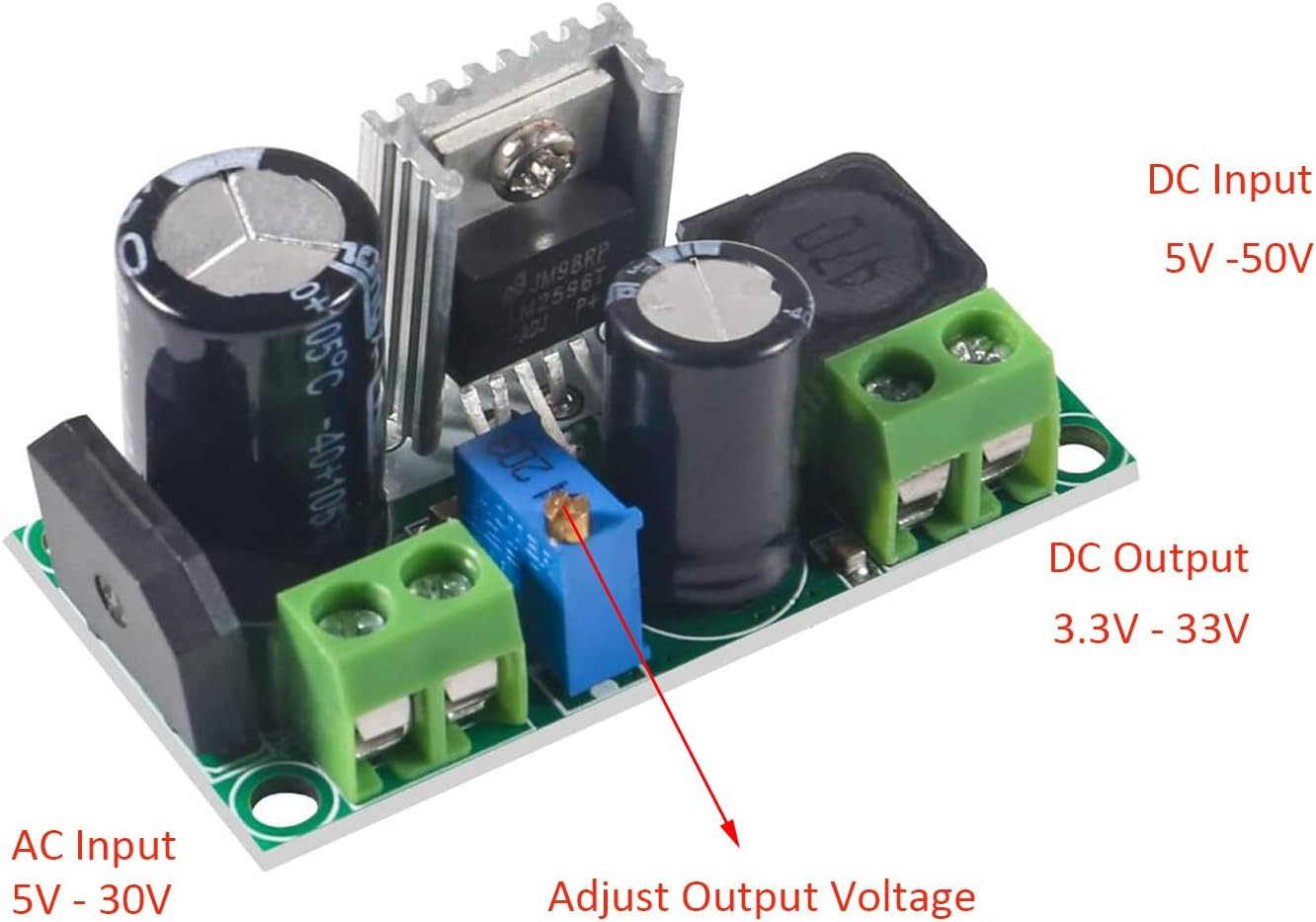 DIANN 2Pcs AC/DC to DC Step down Buck Converter Voltage Regulator Power Supply B