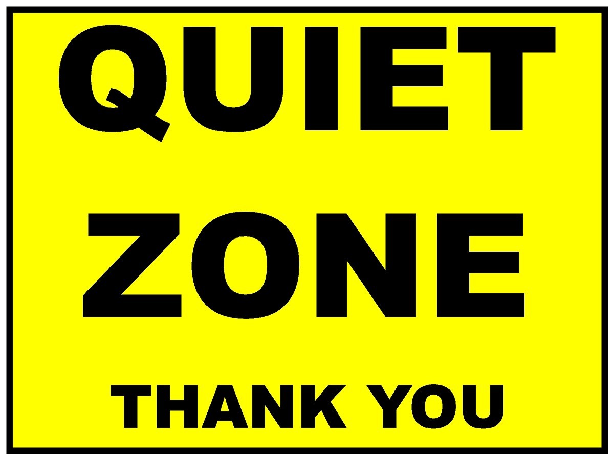QUITE ZONE THANK YOU YELLOW Yard Sign w Stand LAWN SIGN