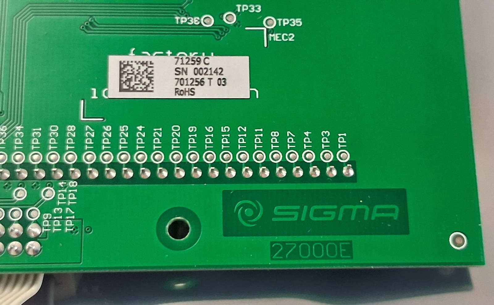Sigma Segment Display for 20R Centrifuge 27000E