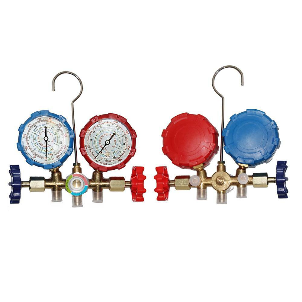 R410A R22 Manifold Gauge Set AC A/C 5FT Color Hose Air Conditioner HVAC 59» New