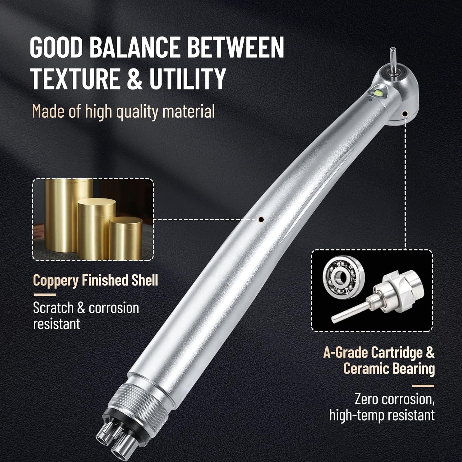 NSK Style Dental High Speed Turbine Handpiece With YBNK4 4 Hole Quick Coupler