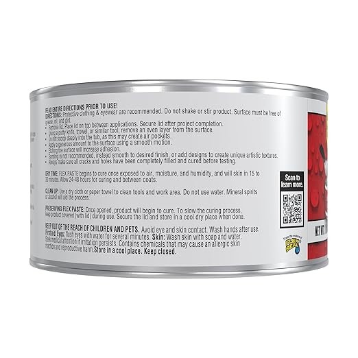 (2 PACK) Flex Paste White Waterproof Paintable Putty Rubber Spackle Sealant 2 LB
