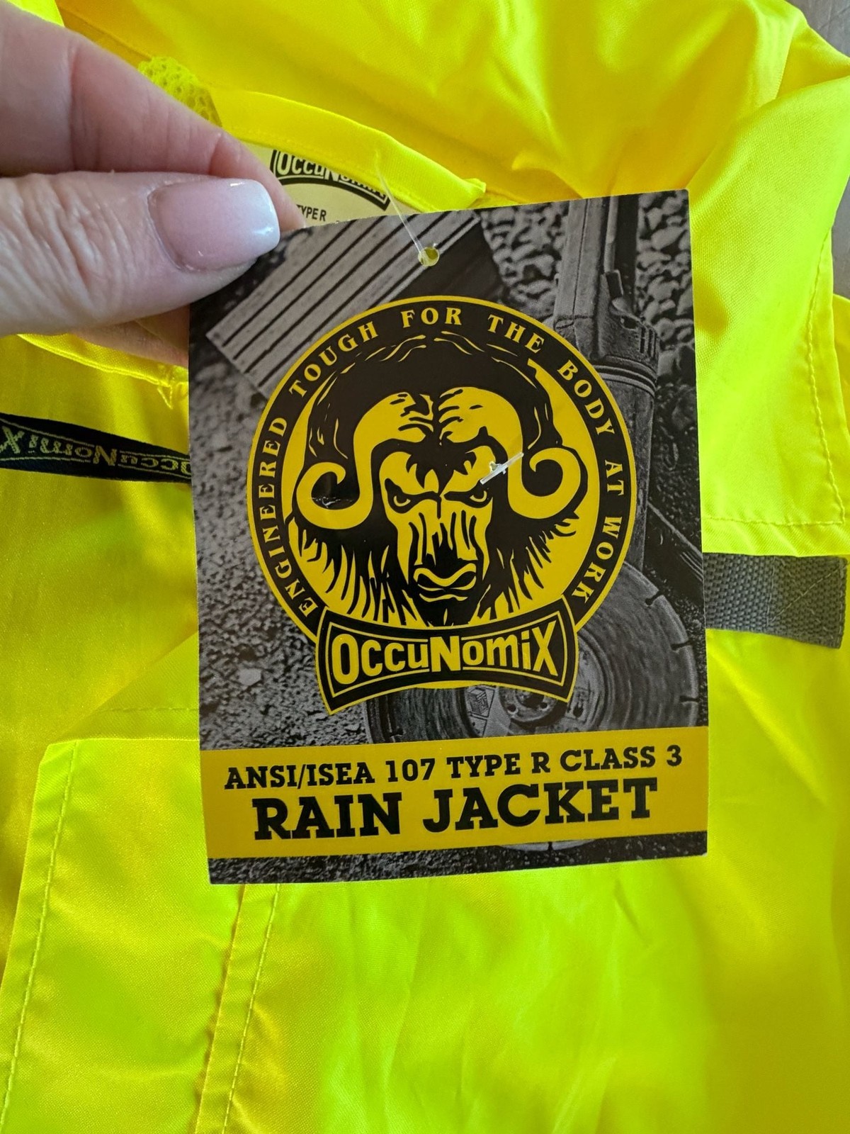Occunomix LUX-TJR ANSI Class 3 High Visibility Rain Jacket 2XL