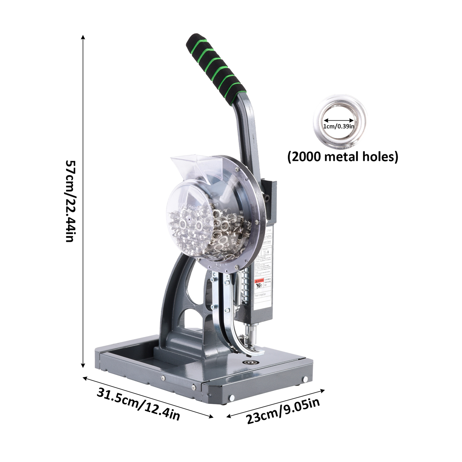 Semi-Automatic Grommet Hand Press Machine Tool Commercial with 2000 Eyelet US-