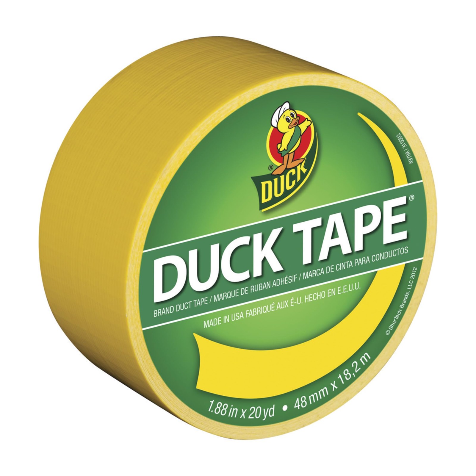 Duck 1304966 Tape, Yellow Sunburst, 1.88″ x 20 Yards, Single Roll,