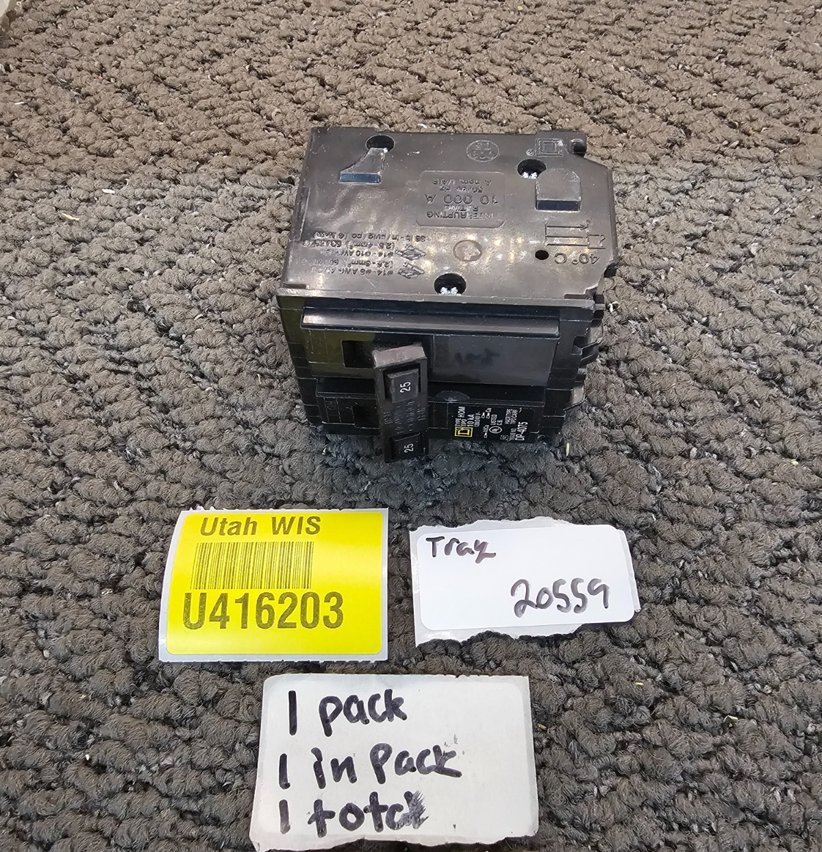 Square D HOM225 Homeline 25-Amp 2-Pole Miniature Circuit Breaker 120/240 V, 10kA