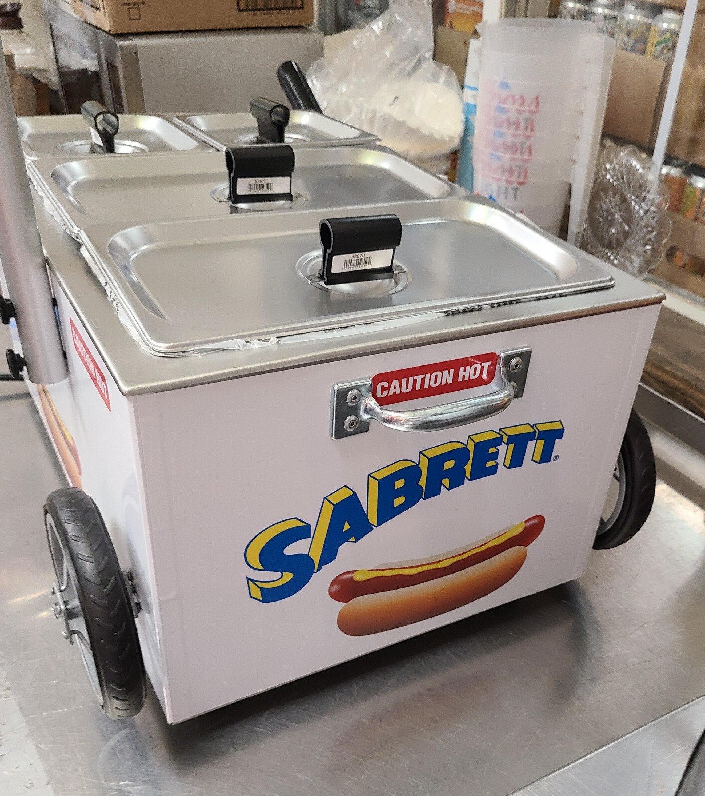 SABRETT HOT DOG TABLE TOP CART NEW FROM AUTH. DEALER NEW YORK