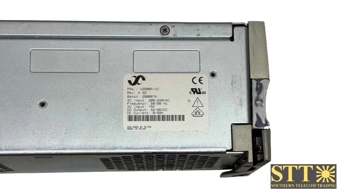 V2500A-VC ELTEK-VALERE 2500W 50 AMPS 48VDC RECTIFIER PBP2EF0BAA