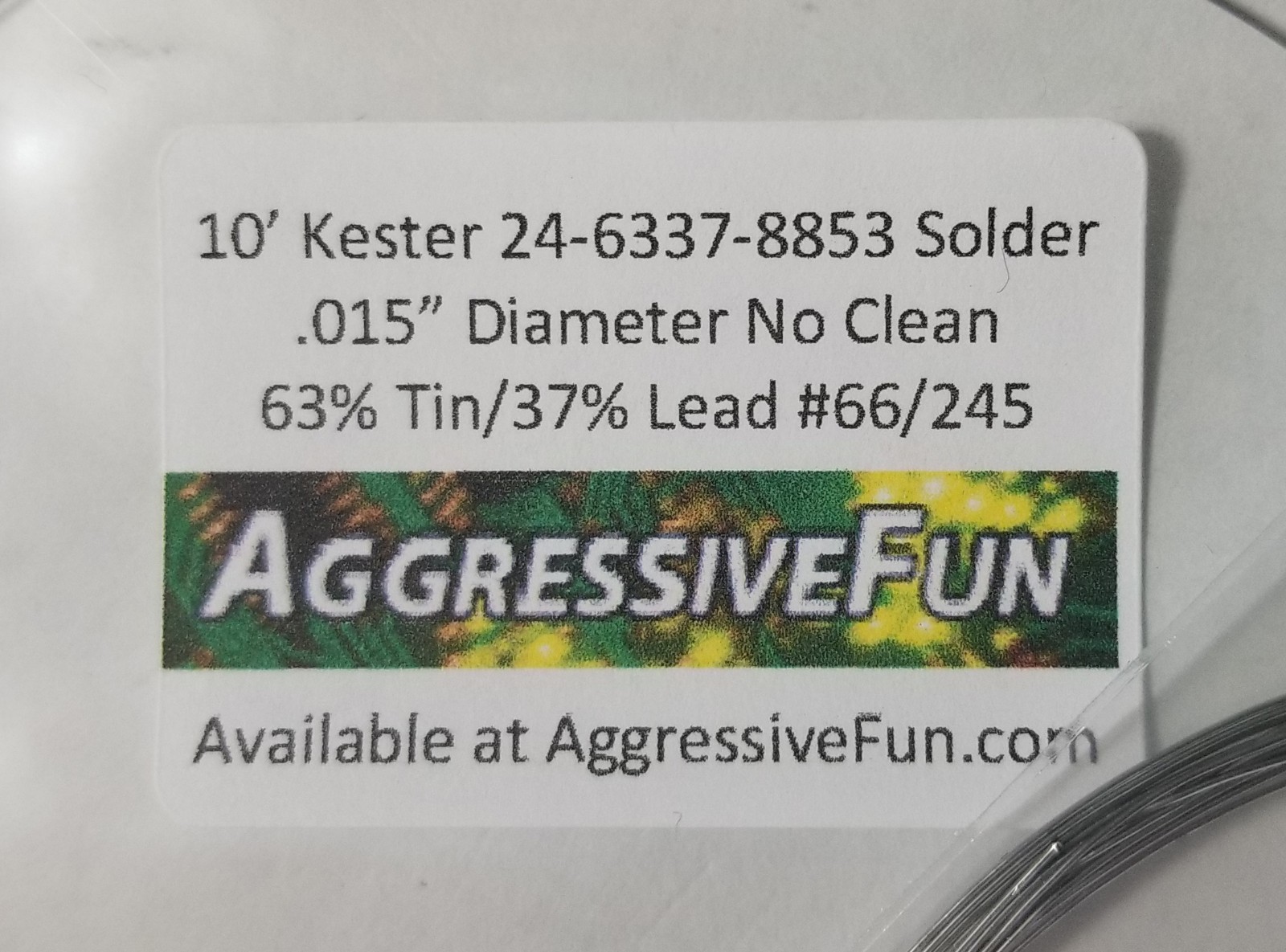 Kester No Clean 245 Core Solder .015″ 63/37 Eutectic 66/245 24-6337-8853 30ft