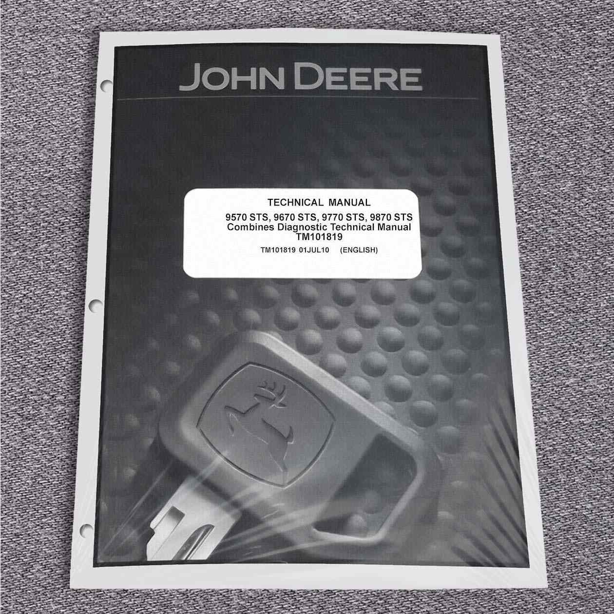 John Deere 9570 STS 9670 STS 9770 STS 9870 STS Combine Diagnostic Service Manual